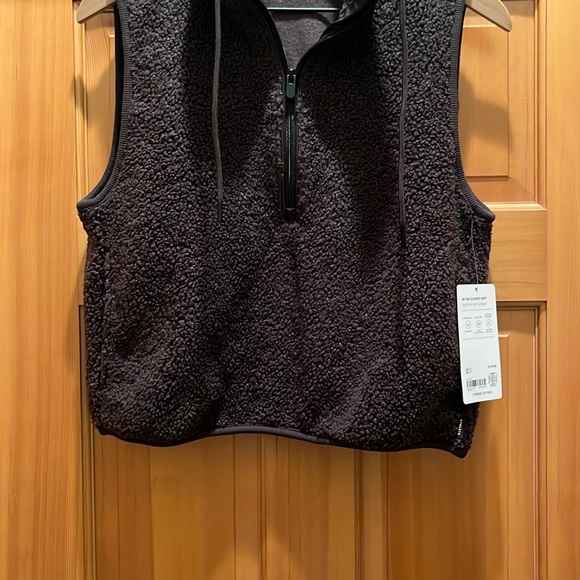 Athleta Truffle In the Cloud Fleece Sweater Vest XS - Picture 4 of 5